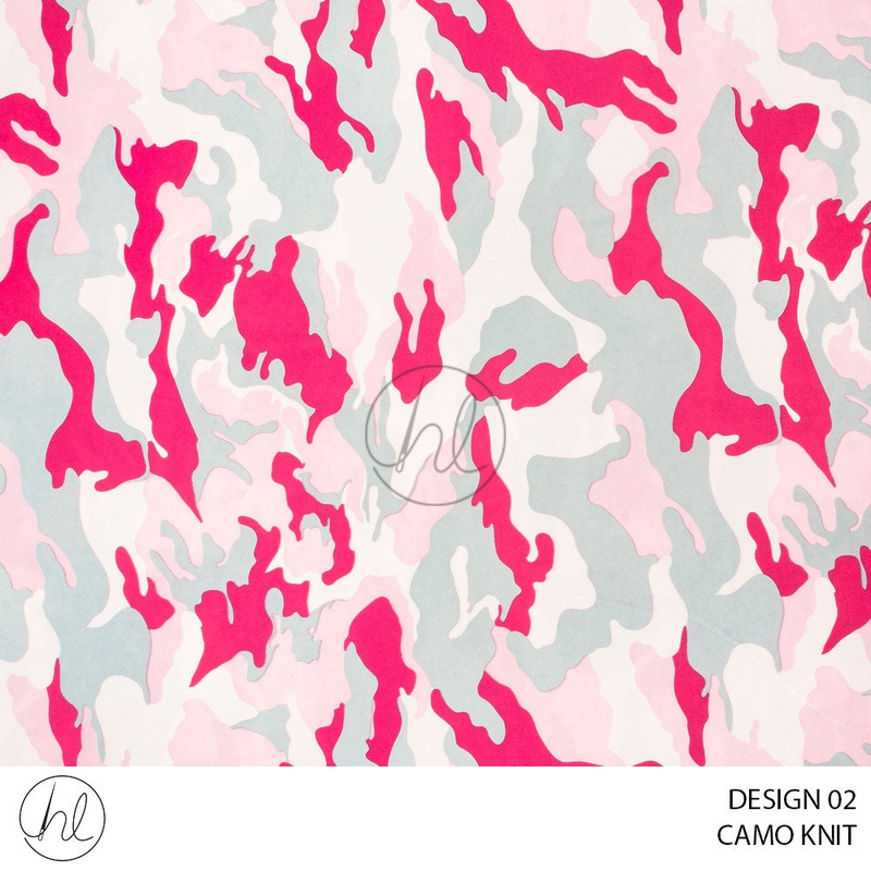 Camo Knit 53 Pink Design 02 150cm Per M