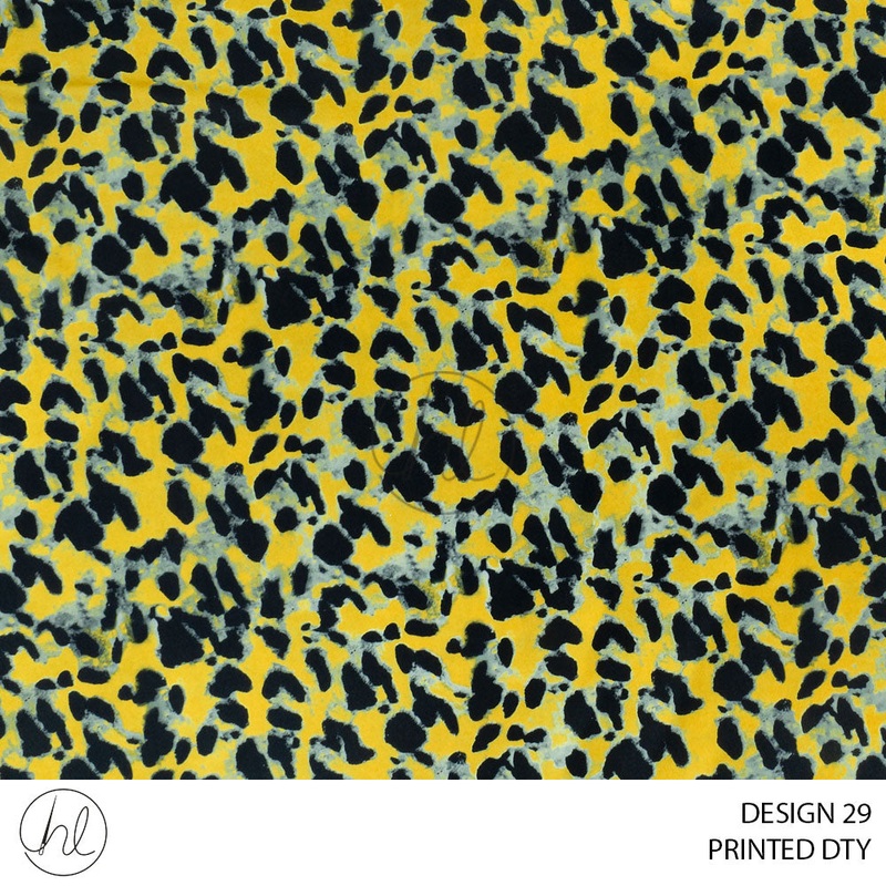 DTY Printed 53 Yellow Design 29 150cm Per M