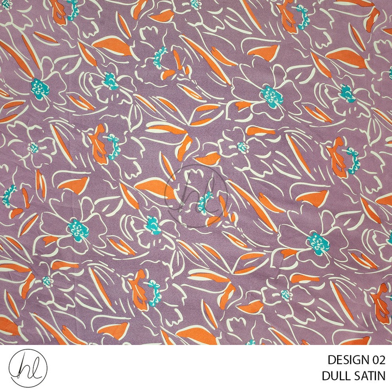 Dull Satin 51 Lilac Design 02 150cm Per M