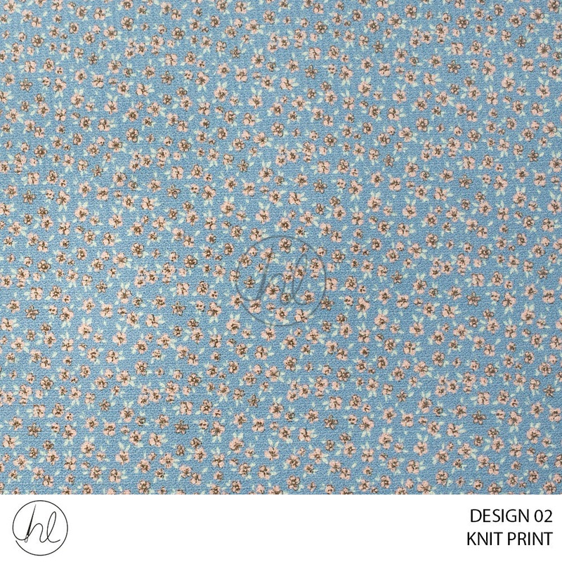 Knit Prints 51 Blue Design 02 150cm Per M