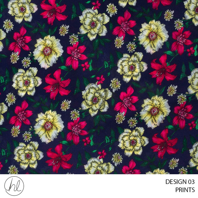 Print 51 Navy Design 03 150cm Per M