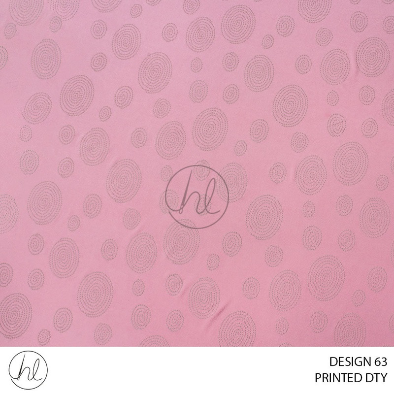 Printed DTY 51 Pink Design 63 150cm Per M