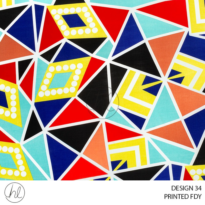 Printed FDY 53 Royal Design 34 150cm Per M