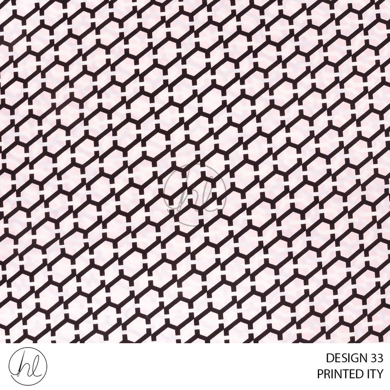 Printed ITY 51 Pink  Design 33 150cm Per M