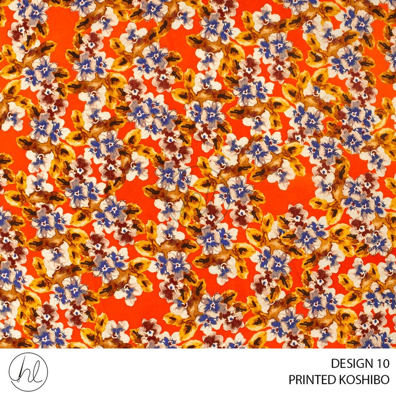 Printed Koshibo 51 Orange Design 10 150cm Per M