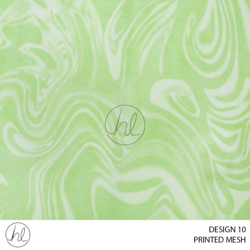 Printed Mesh 51 Lime Design 10 150cm Per M