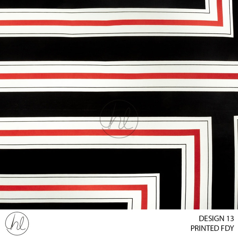Printed Slinky 51 Black Design 13 150cm Per M