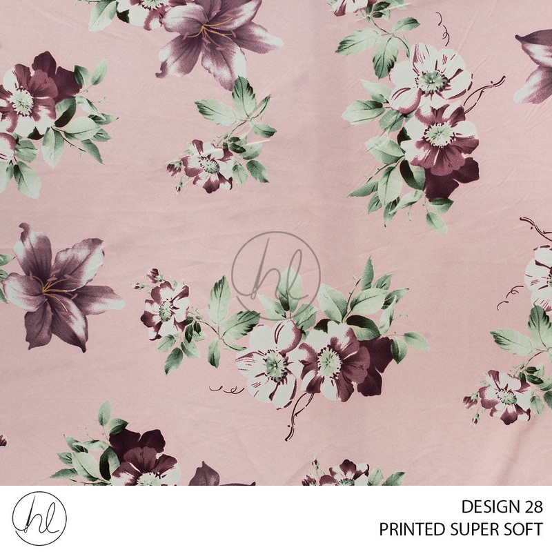 Printed Super Soft 51 Dusty Design 28 150cm Per M