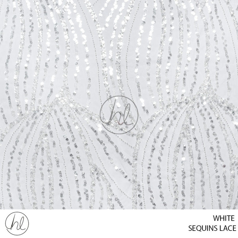 Sequins Lace 51 White 140cm Per M