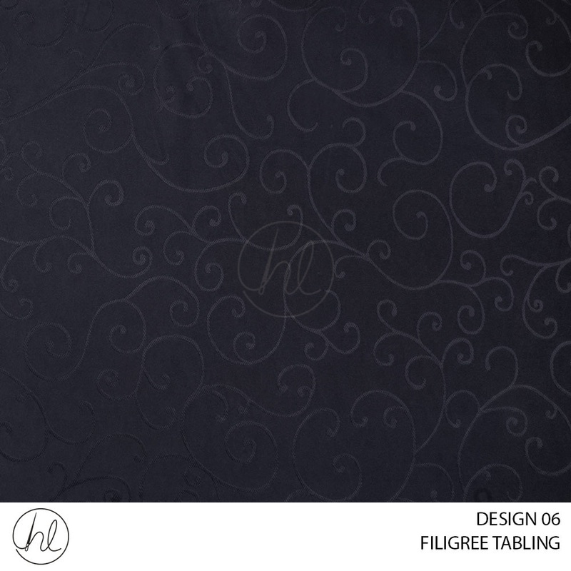 TABLING FILIGREE 90 DESIGN 06 NAVY 280CM WIDE PER M