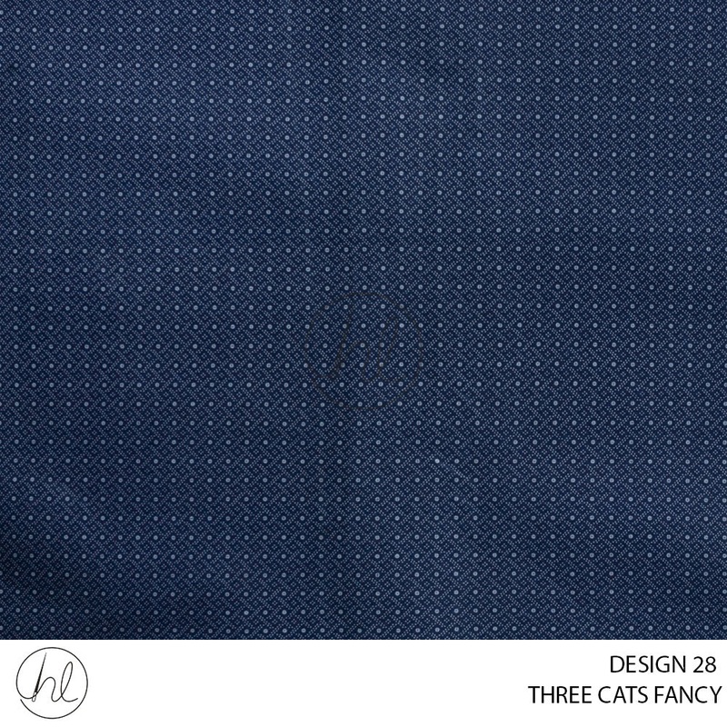 Three Cats Fancy 419 Blue 90cm Per M