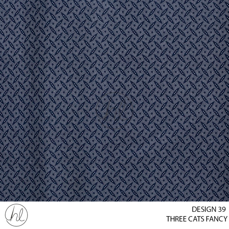 Three Cats Fancy 419 Blue Design 39 90cm Per M