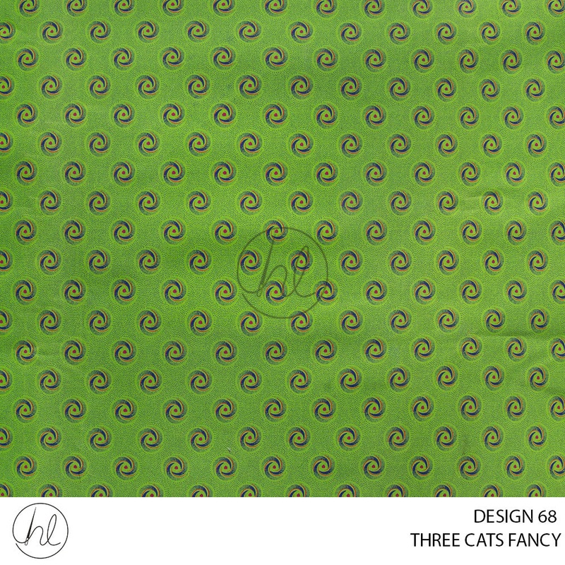 Three Cats Fancy 419 Lime Design 68 90cm Per M