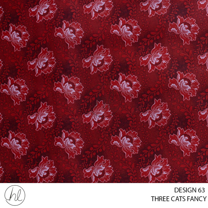 Three Cats Fancy 419 Red Design 63 90cm Per M