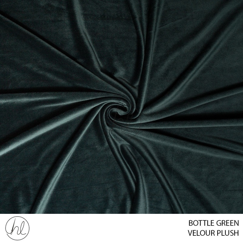 Velour Plush 150cm Bottle Green 150cm Per M