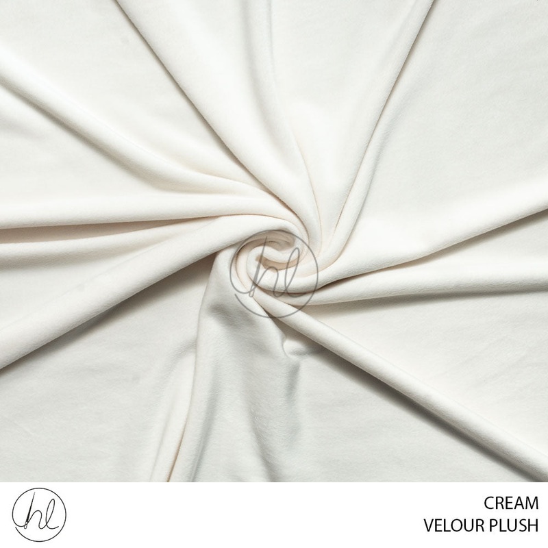 Velour Plush 150cm Cream 150cm Per M