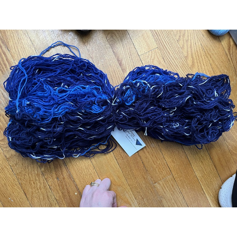 Brenda and Heather shawl yarn, fingering weight hand dyed