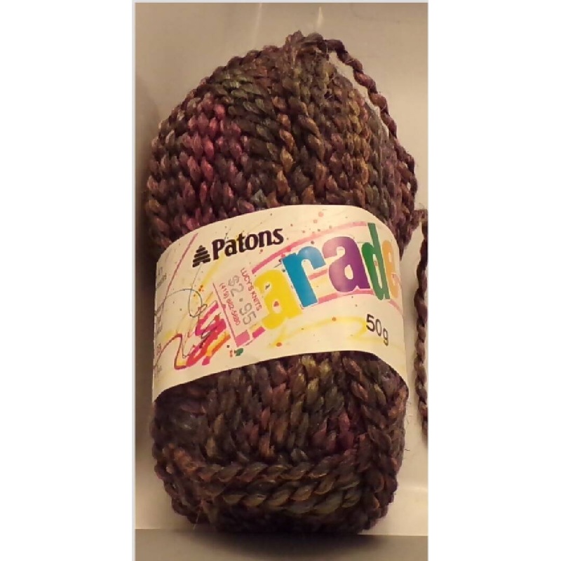 Patons 'Parade' Dk Gray; Acrylic, Wool, Lot of 4 skeins, Canada Vintage
