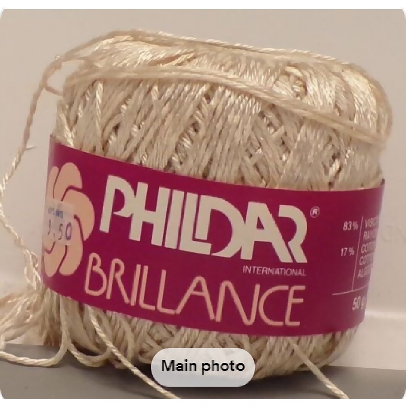 Phildar 'Brillance 315', Beige; Rayon, Cotton; Lot of 4 Balls; Vintage