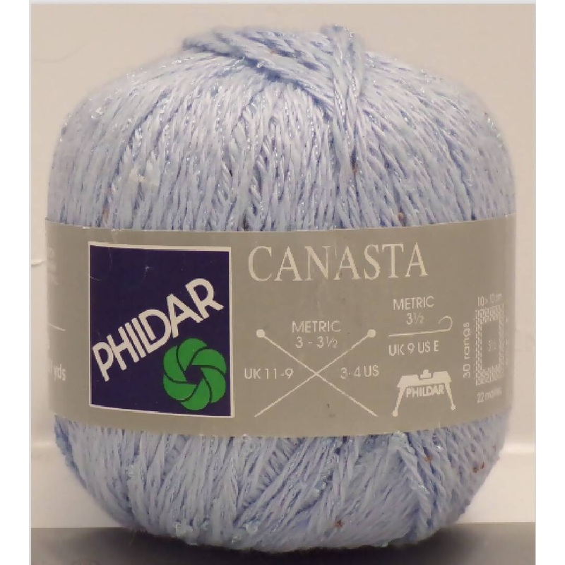 Phildar 'Canasta 164', Blue; Cotton, Acrylic, Polyester; Vintage; Lot of 6