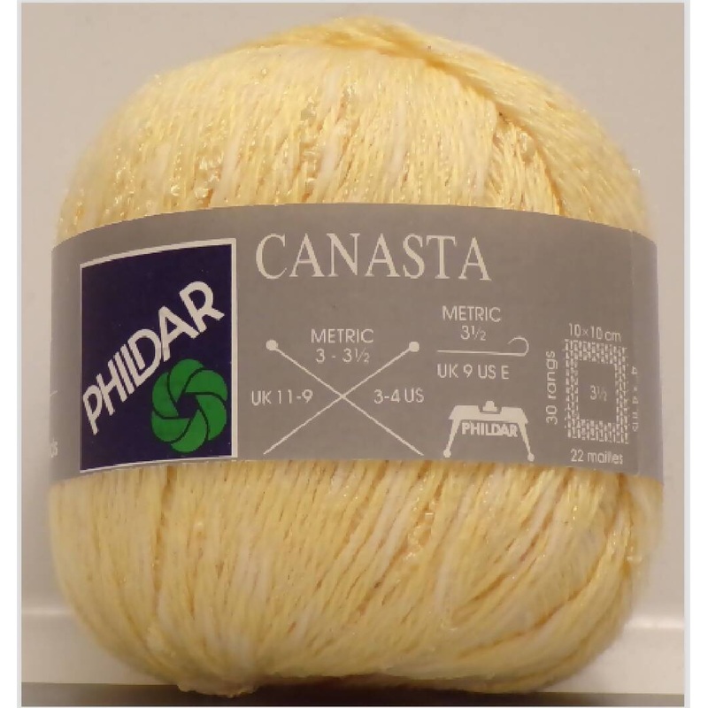 Phildar 'Canasta 164', Yellow; Cotton, Acrylic, Polyester; Vintage; Lot of 7