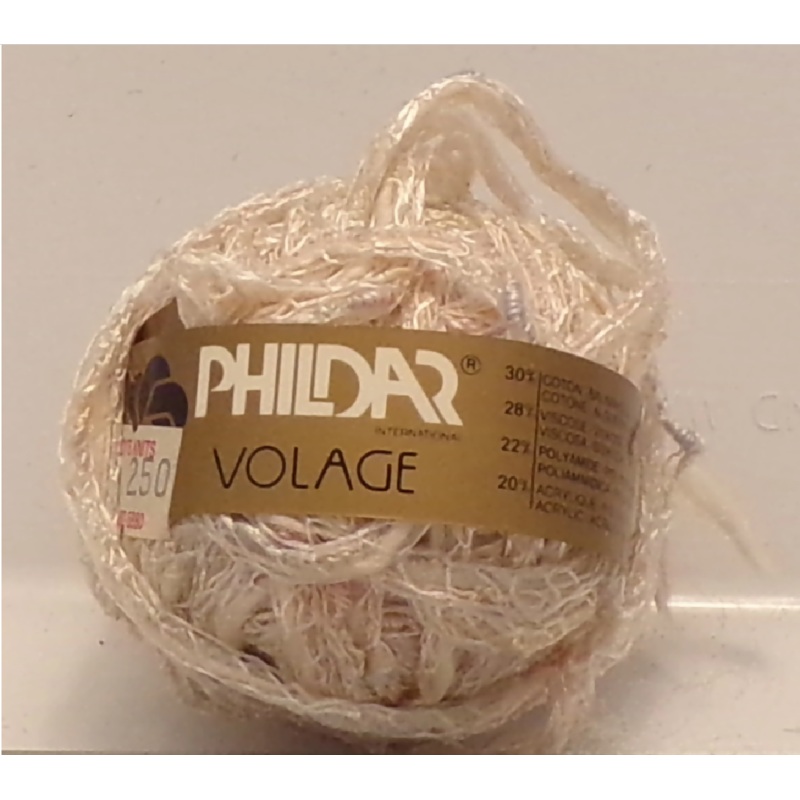 Phildar International 'Volage'; Beige Vintage Lot of 17 Balls