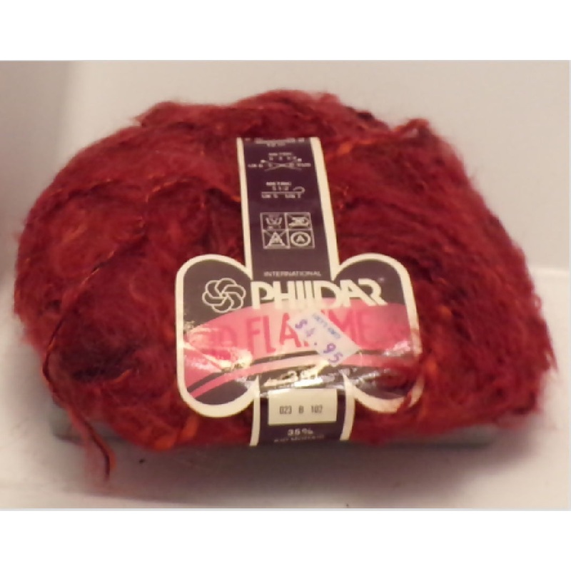 Phildar 'Kid Flamme 391; Burgundy; Mohair; 2 Full Skeins Plus 10.2 oz Extra
