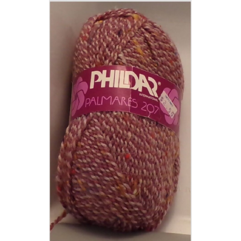 Phildar 'Palmares 207', Purple; Wool, Acrylic; Germany; Lot of 4 Skeins