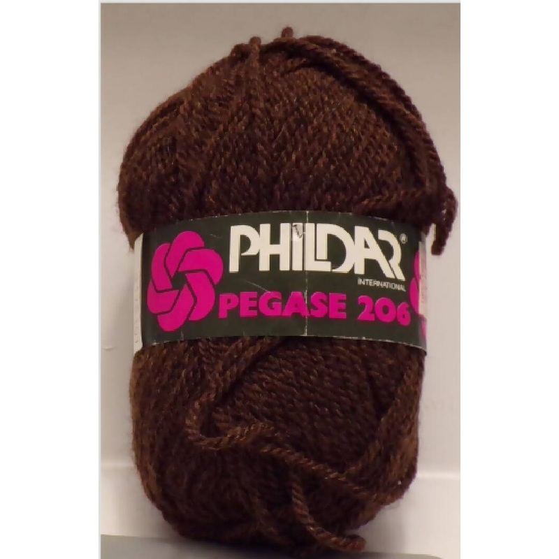Phildar 'Pegase 206'; Brown; Acrylic, Wool; Vintage, Lot of 4