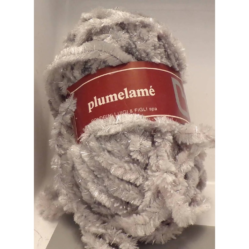 Plumelame from Luigi Boldrini Bulky Chenille Gray; 1 Full Skein