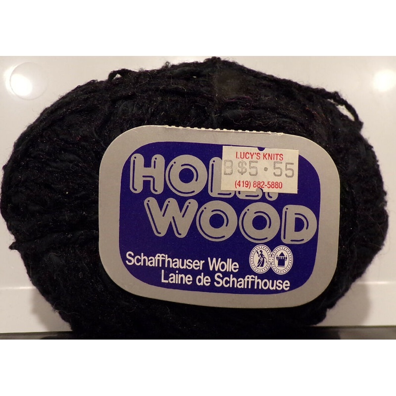 Schaffhouser Wolle 'Holly Wood' Black; 1 Full Ball; Vintage