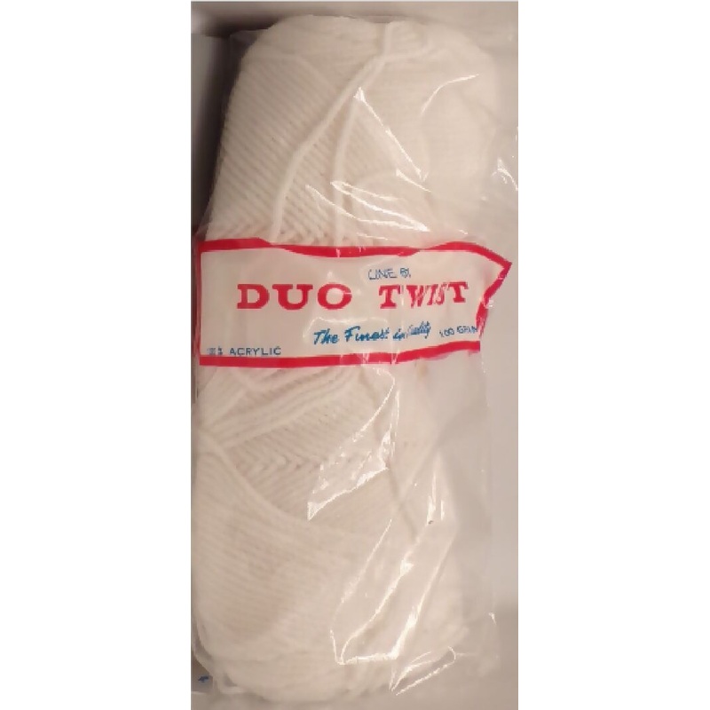 Studio Yarn Farms 'Duo Twist Line 61", White; Acrylic; Lot of 2 Skeins
