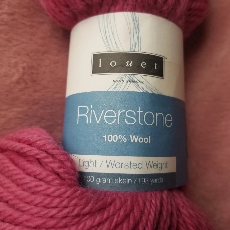 DESTASH | Louet Riverstone 100% Wool, One Skein, Crabapple 22-2264-2