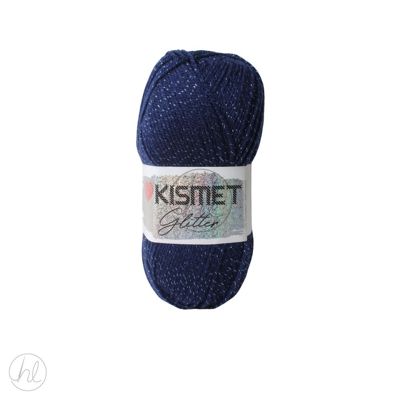GLITTER DOUBLE KNIT 100G  NAVY FREE