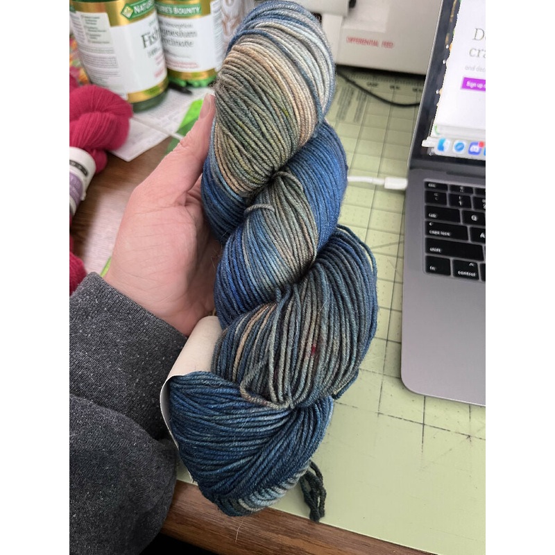 Hand dyed superwash merino sock yarn