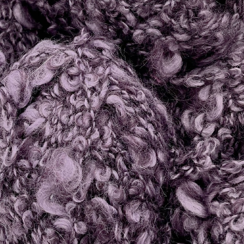 Mystery Purple Wool Blend Boucle Yarn