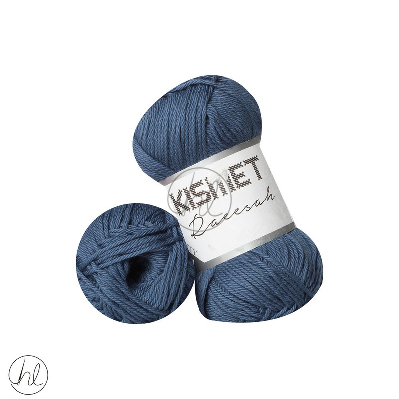 RAEESAH 100% PURE COTTON INDIGO 63 50G