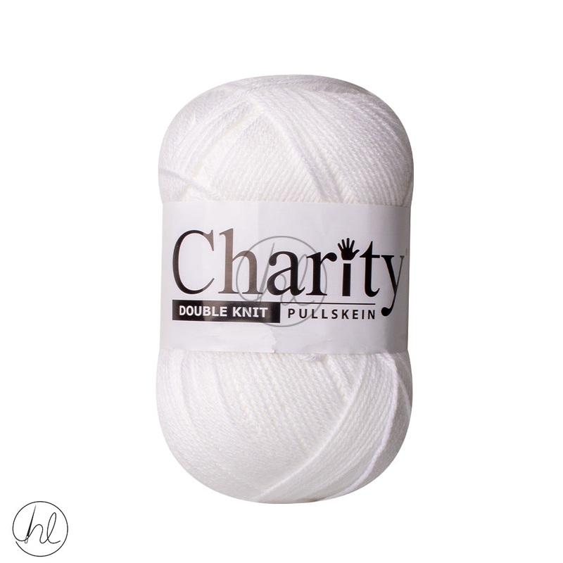 Charity Pullskein Double Knit Plain 300G WHITE 001