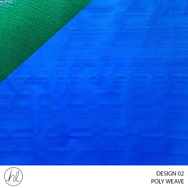 POLY WEAVE OUTDOOR FABRIC DESIGN 02 180CM PER M GREEN & BLUE