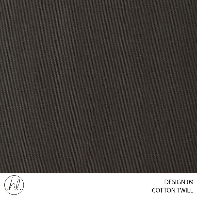 100% COTTON TWILL 109 DESIGN 09 OLIVE 150CM WIDE BUY 20M OR MORE AT R49