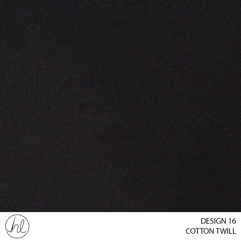 100% COTTON TWILL 211 DESIGN 16 BLACK 150CM WIDE BUY 20M OR MORE AT R49