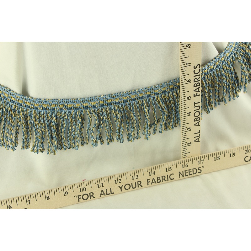 Brush Fringe Trim - 3" in Summer Sky