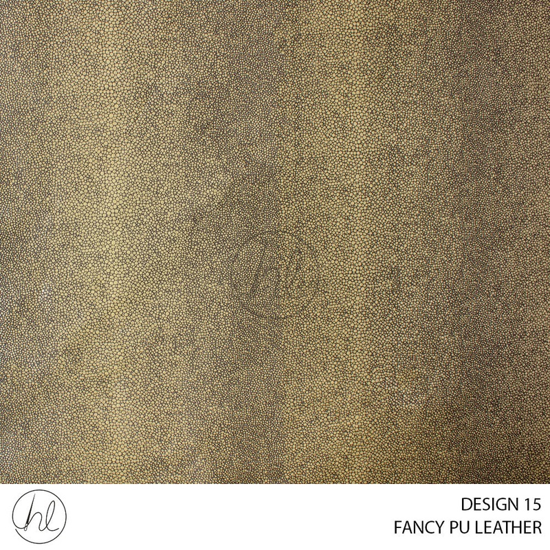 FANCY PU LEATHER DESIGN 15 LIGHT GOLD 140CM PER M