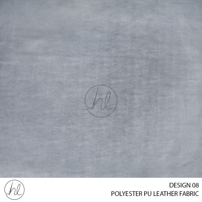 POLYESTER PU LEATHER DESIGN 08 140CM PER M GREY