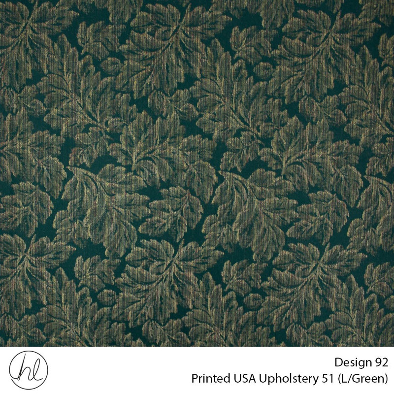 Printed USA Upholstery 51 Design 92 Light Green 140cm Wide Per m