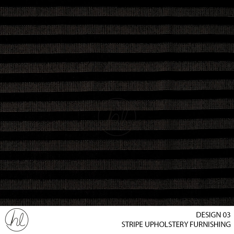 STRIPE UPHOLSTERY FURNISHING 2316-88 DESIGN 03 BLACK 140CM WIDE PER M