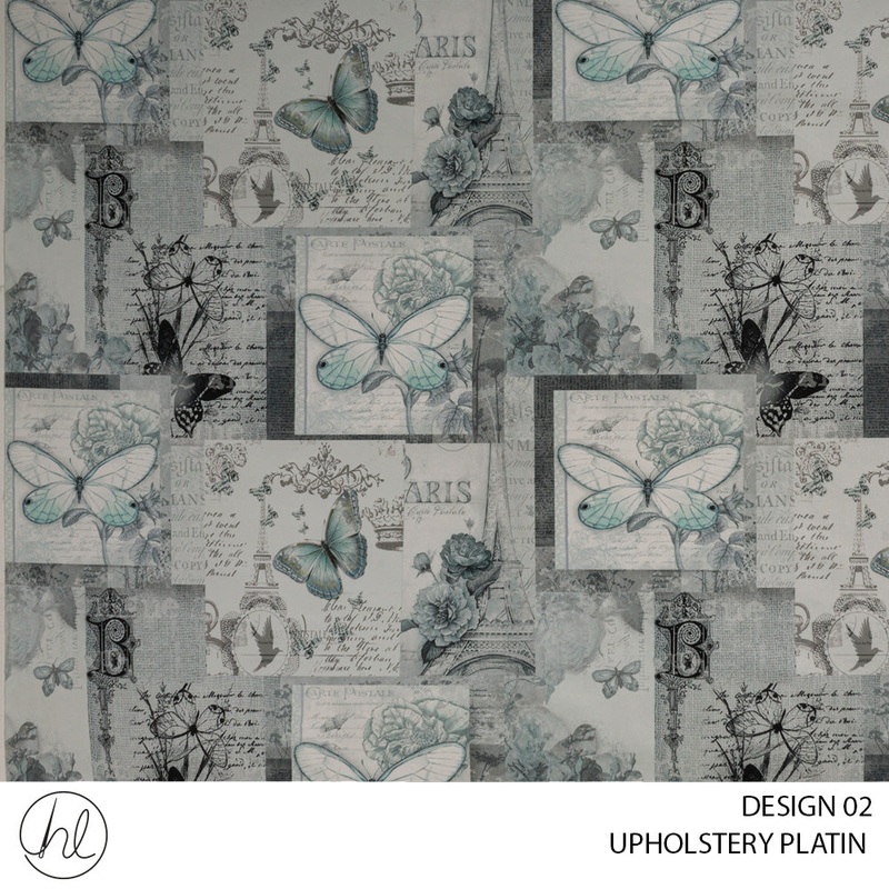 UPHOLSTERY PLATIN 739 DESIGN 02 LIGHT GREY 140CM WIDE PER M