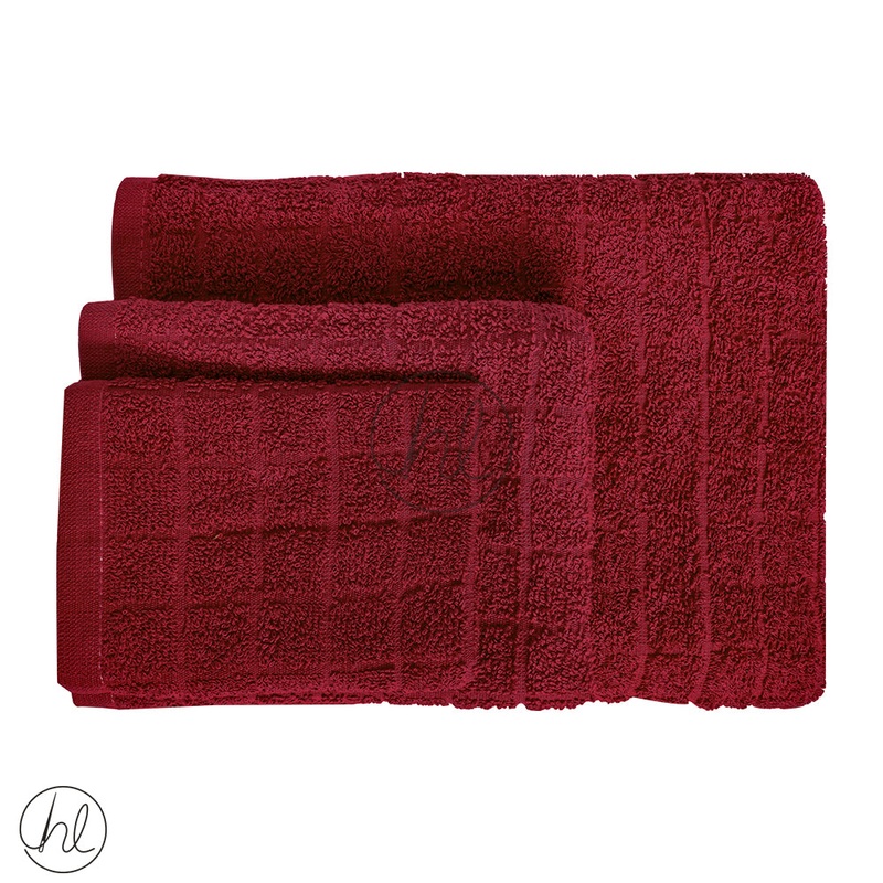 BRISTOL 3 PIECE TOWEL SET LT MAROON PLAIN