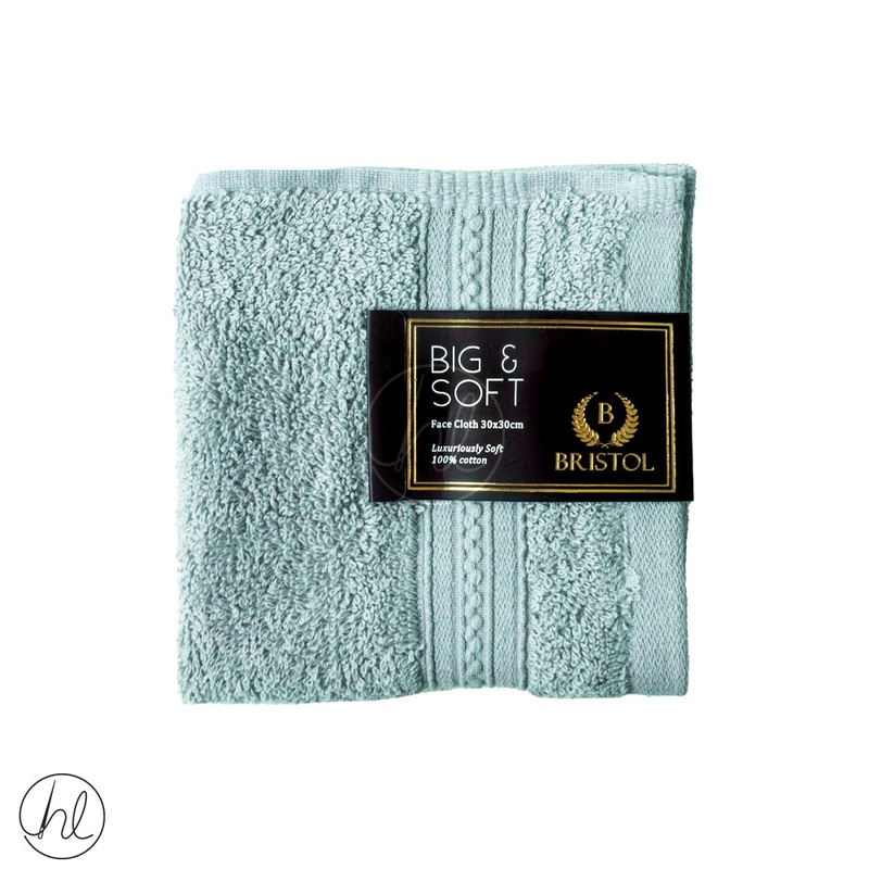 BRISTOL BIG & SOFT FACE CLOTH DUCK EGG 30X30