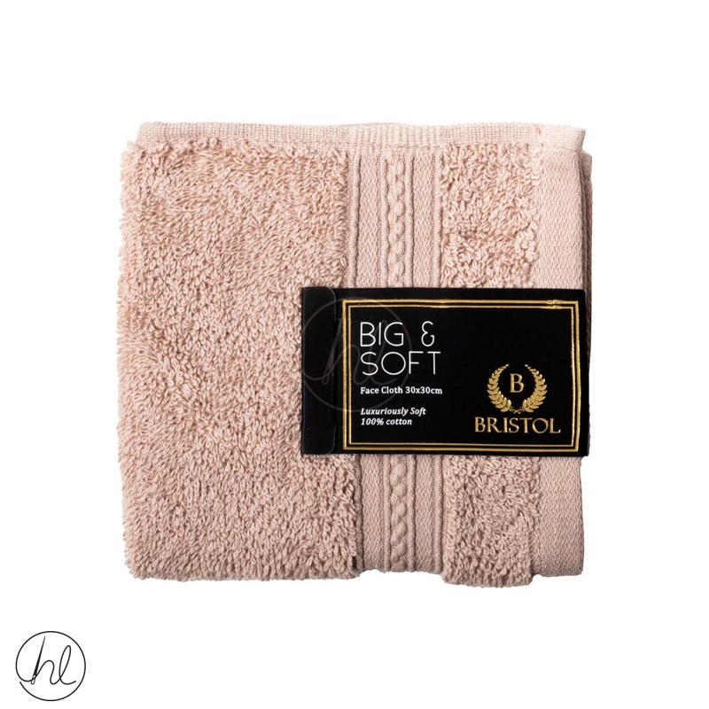 BRISTOL BIG & SOFT FACE CLOTH PEBBLE 30X30